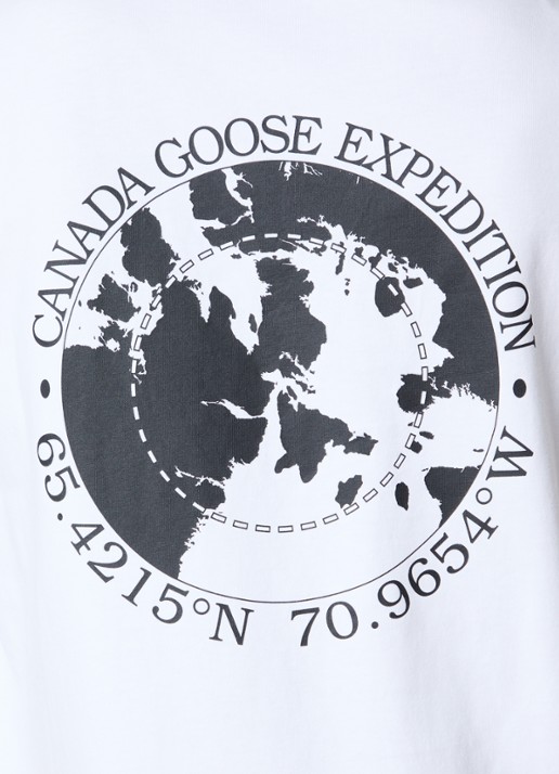 Canada Goose Novo T-shirt met logo- en backprint - detail 5 gebroken wit