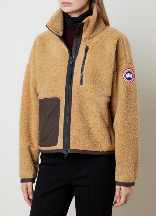 Canada Goose Simcoe jack van fleece met opstaande kraag en logo
