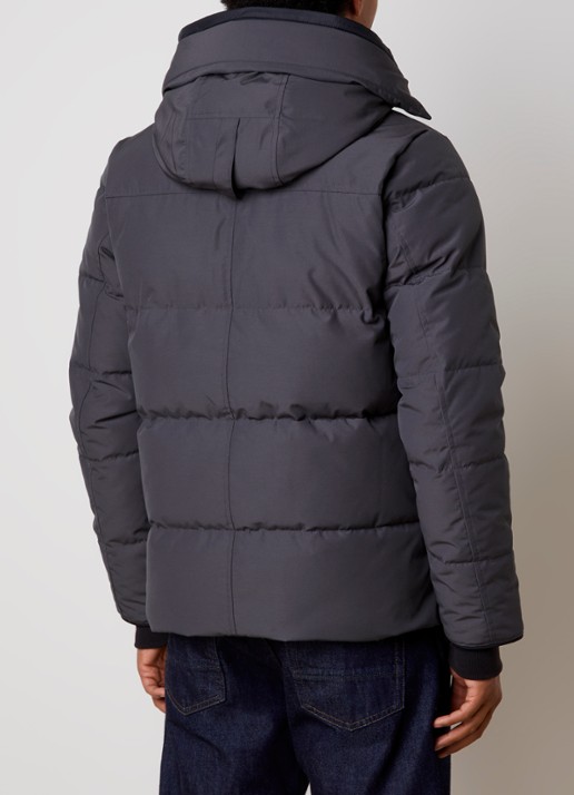 Canada Goose Wyndham gewatteerde parka met donsvulling en waterafstotende coating - achterkant donkergrijs
