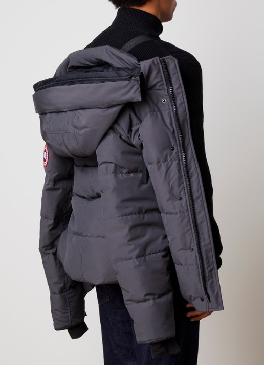 Canada Goose Wyndham gewatteerde parka met donsvulling en waterafstotende coating - detail 3 donkergrijs