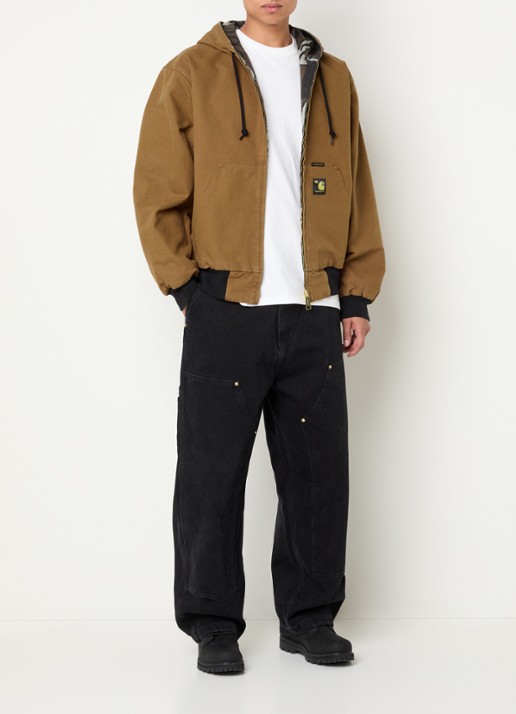 Carhartt WIP 50th Anniversary Edition Active reversible bomberjack met capuchon - voorkant 4 camel