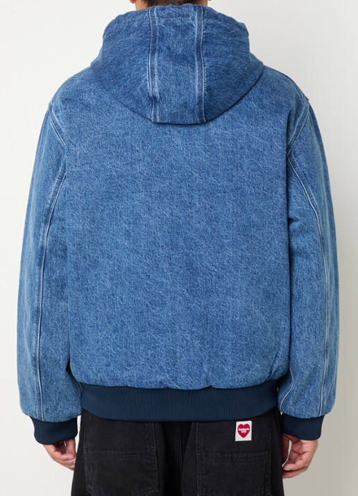 Carhartt WIP 50th Anniversary Edition Active reversible gewatteerd bomberjack met capuchon - achterkant 5 indigo