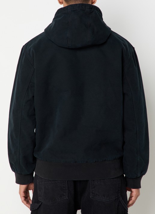 Carhartt WIP Active gewatteerd bomberjack van denim met capuchon - achterkant 4 zwart