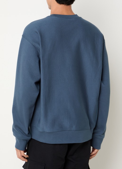 Carhartt WIP American Script sweater met logoborduring - achterkant 4 petrol