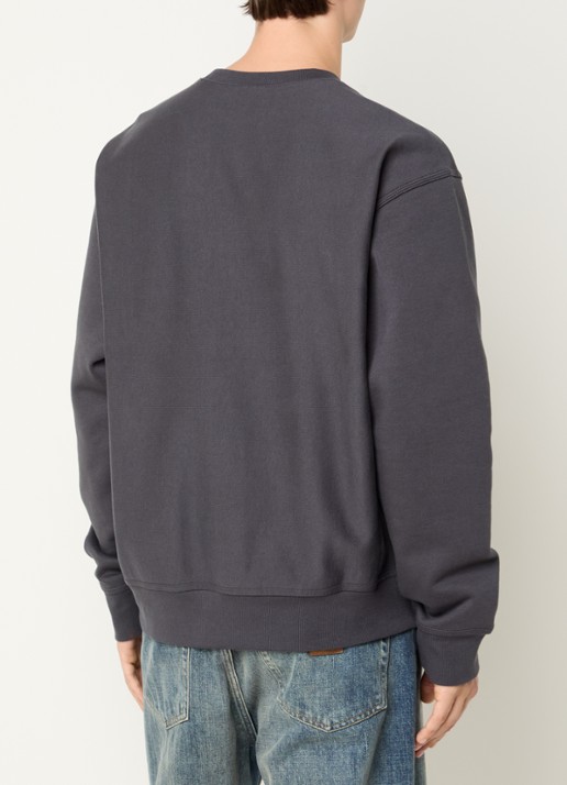 Carhartt WIP American Script sweater met logoborduring - achterkant 4 antraciet