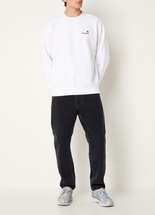 Carhartt WIP American sweater met logoborduring - voorkant 2 wit