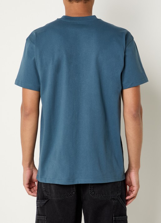 Carhartt WIP American T-Shirt met logo - achterkant 3 indigo