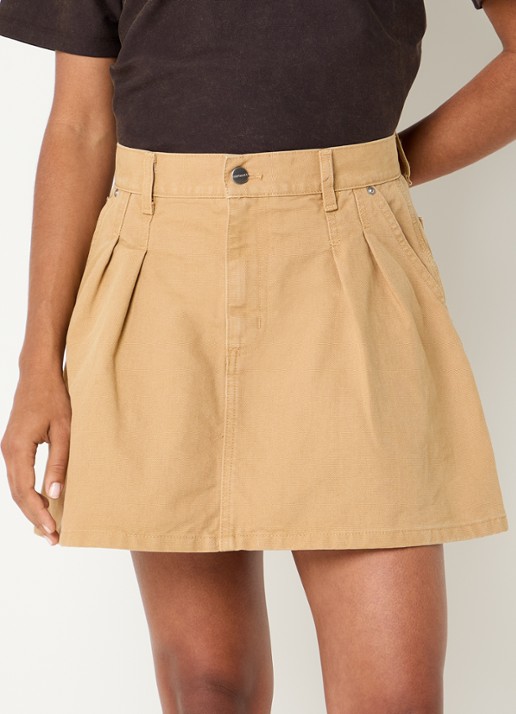 Carhartt WIP Billie mini rok van denim met steekzakken