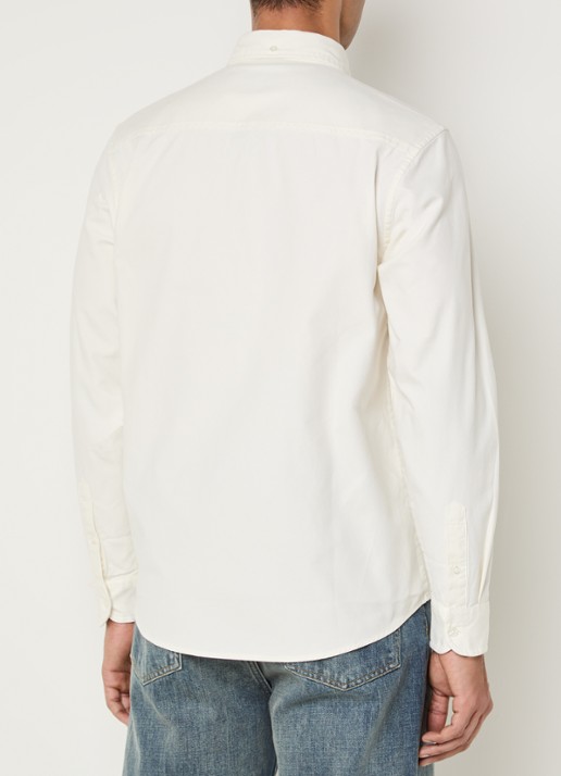 Carhartt WIP Bolton overhemd met logoborduring - achterkant 3 gebroken wit