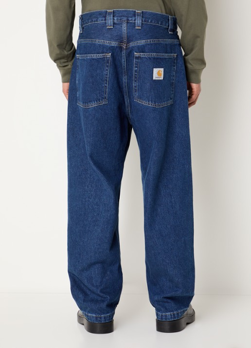 Carhartt WIP Brandon straight fit jeans met donkere wassing - achterkant indigo