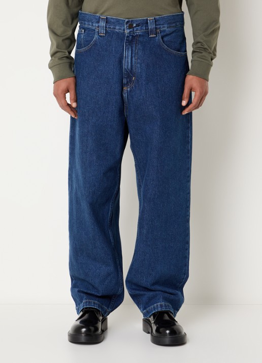 Carhartt WIP Brandon straight fit jeans met donkere wassing - detail 2 indigo