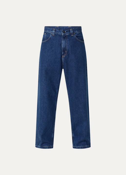 Carhartt WIP Brandon straight fit jeans met donkere wassing - voorkant 4 indigo