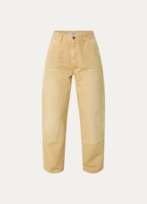 Carhartt WIP Brandon straight leg jeans met gekleurde wassing - voorkant 2 mosterd