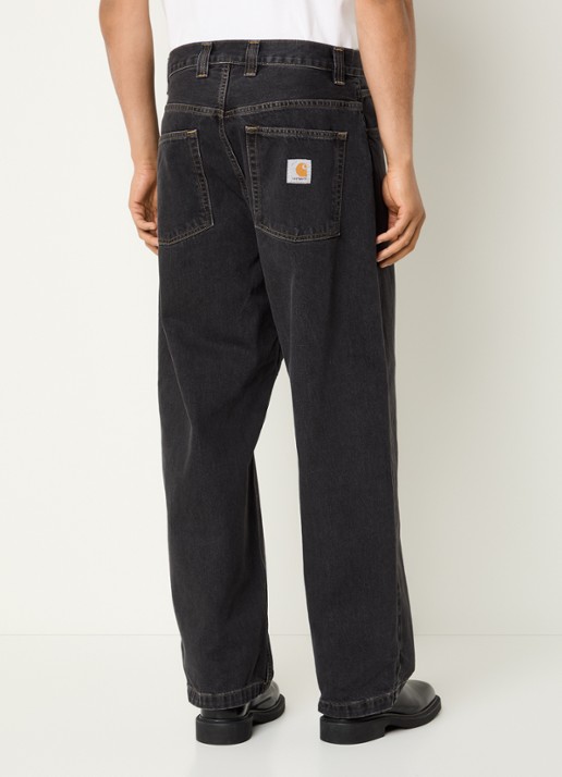 Carhartt WIP Brandon wide leg jeans met steekzakken - achterkant zwart