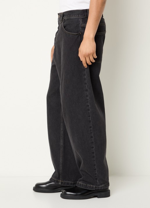 Carhartt WIP Brandon wide leg jeans met steekzakken - detail 3 zwart