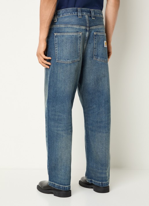 Carhartt WIP Brandon wide leg jeans met steekzakken - achterkant 5 indigo