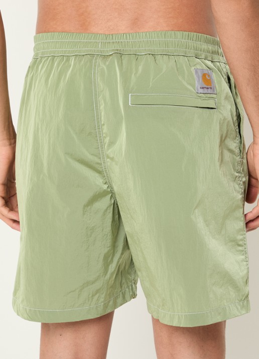 Carhartt WIP Canby zwemshorts met steekzakken en logo - achterkant 4 lichtgroen