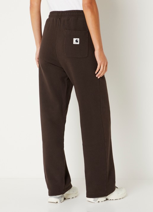 Carhartt WIP Cassie high waist straight fit joggingbroek met steekzakken - achterkant 4 kastanjebruin
