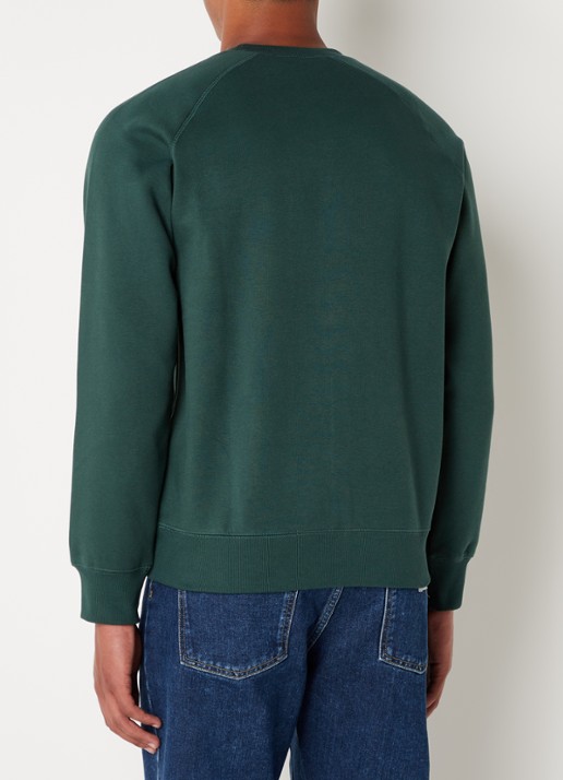 Carhartt WIP Chase sweater met logo - achterkant groen