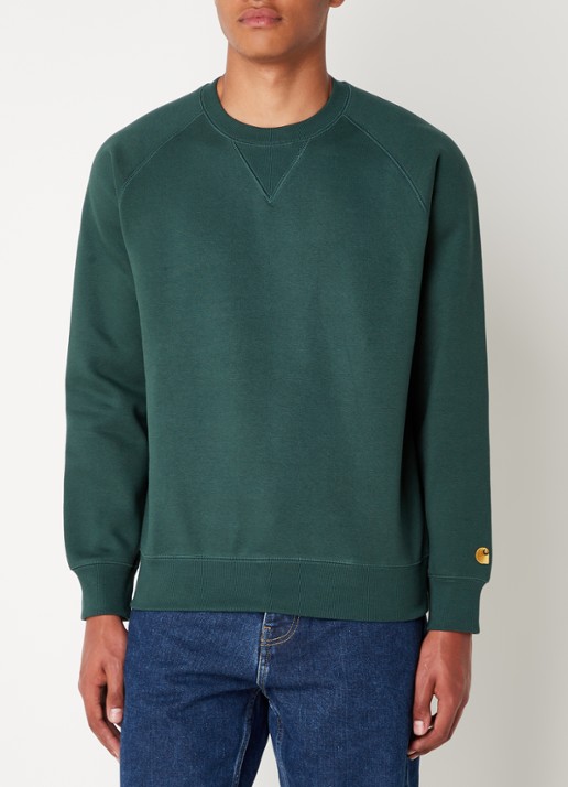 Carhartt WIP Chase sweater met logo - detail 2 groen