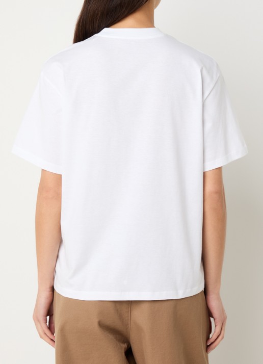 Carhartt WIP Chase T-shirt met logoborduring - achterkant 2 wit