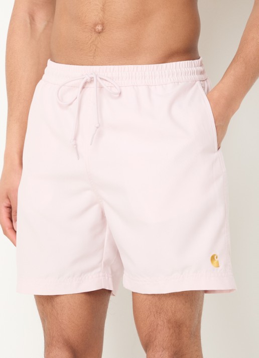 Carhartt WIP Chase zwemshorts met steekzakken en logo - detail 4 zalmroze