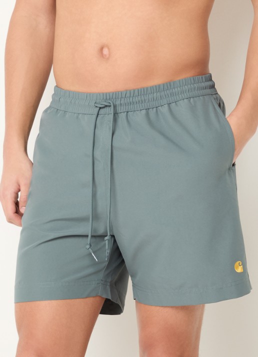 Carhartt WIP Chase zwemshorts met steekzakken en logo - detail 4 lindegroen