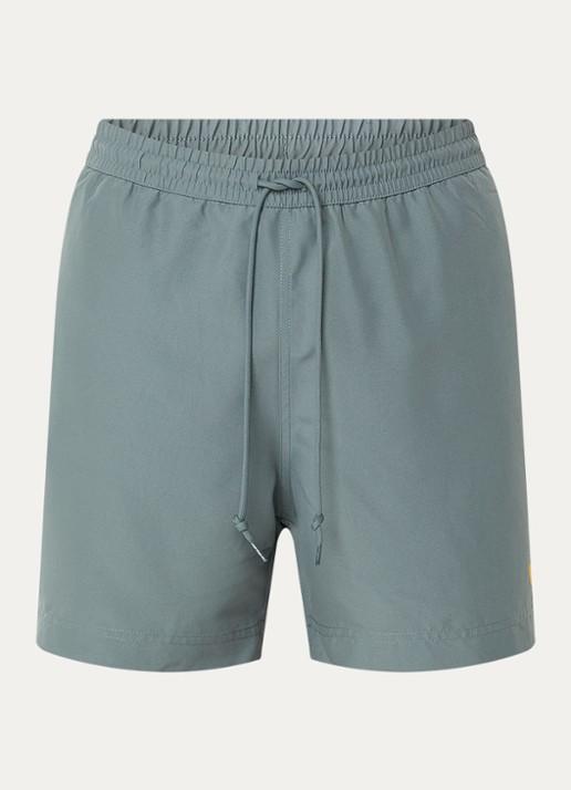 Carhartt WIP Chase zwemshorts met steekzakken en logo - voorkant 2 lindegroen