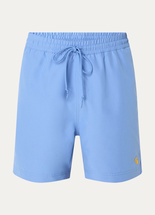 Carhartt WIP Chase zwemshorts met steekzakken - voorkant blauw
