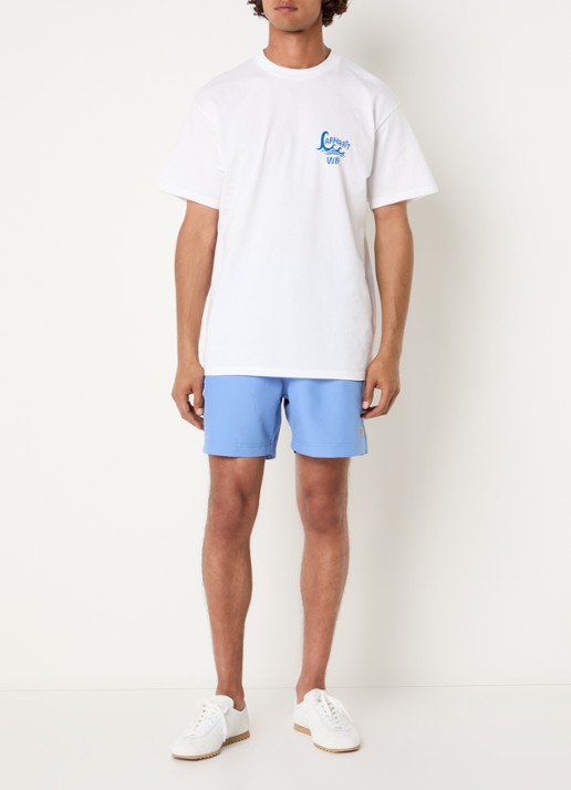 Carhartt WIP Chase zwemshorts met steekzakken - voorkant 2 blauw