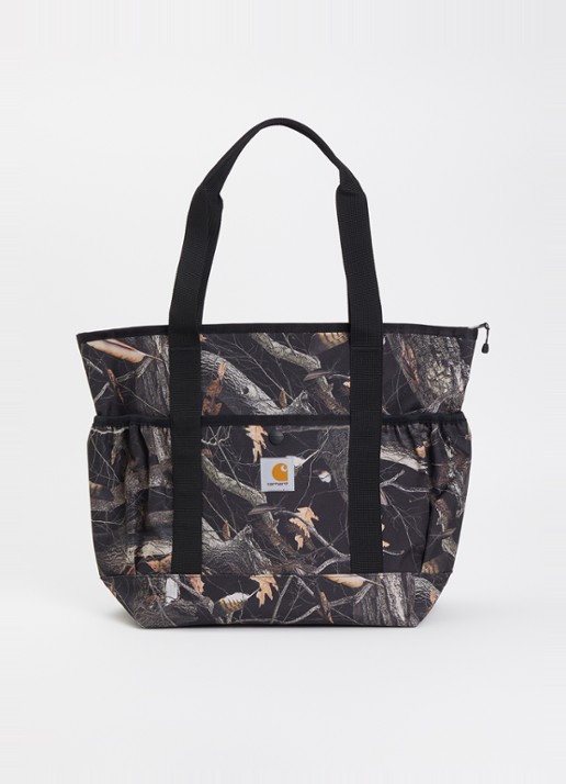 Carhartt WIP Clapton shopper met logo - voorkant zwart