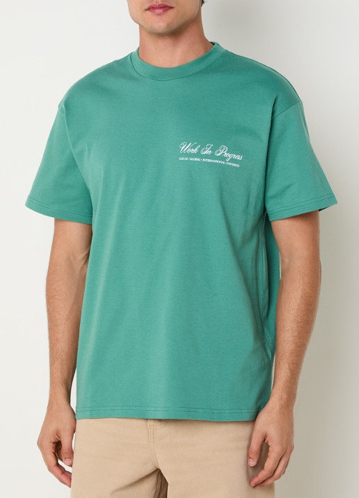 Carhartt WIP Cloud Heart T-shirt met print - achterkant 3 zeegroen