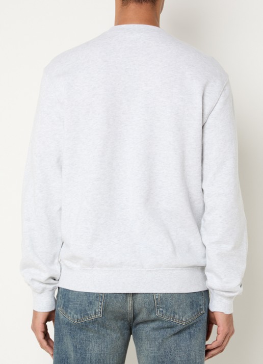 Carhartt WIP Clover sweater met logoborduring - achterkant grijsmele