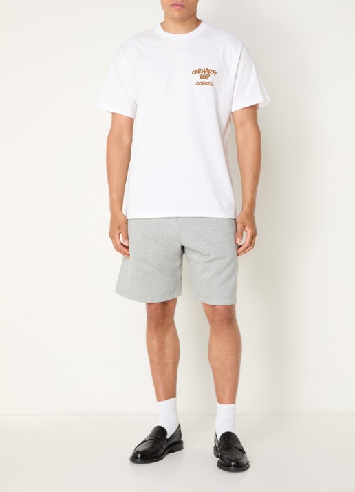 Carhartt WIP Coffee Break T-shirt met logo- en backprint - voorkant 3 wit