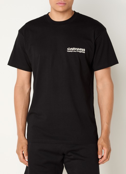 Carhartt WIP Cubist T-shirt met logo- en backprint - achterkant zwart
