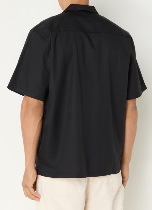 Carhartt WIP Delray regular fit overhemd met logoborduring - achterkant 3 zwart