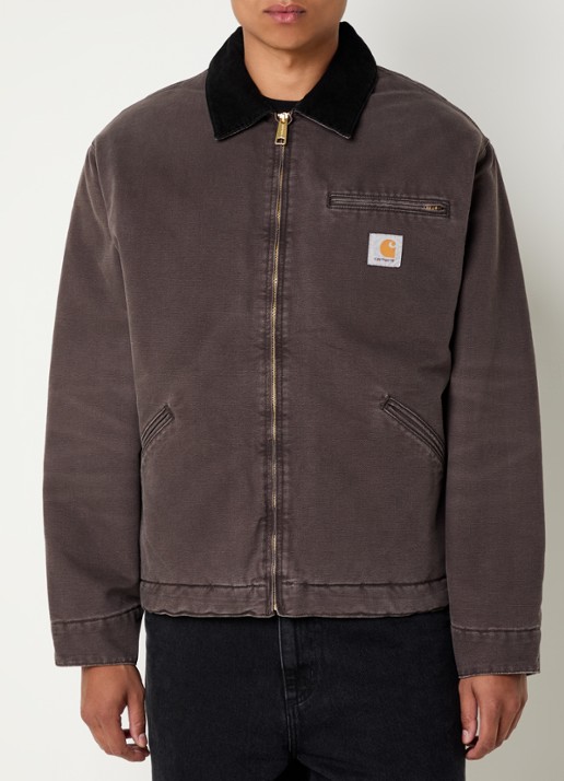 Carhartt WIP Detroit jack met details van corduroy - detail 2 lichtbruin
