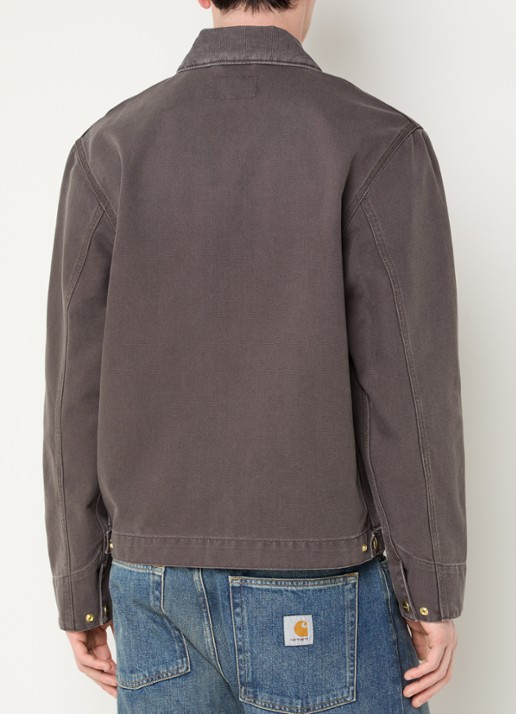 Carhartt WIP Detroit jack met details van corduroy - achterkant taupe