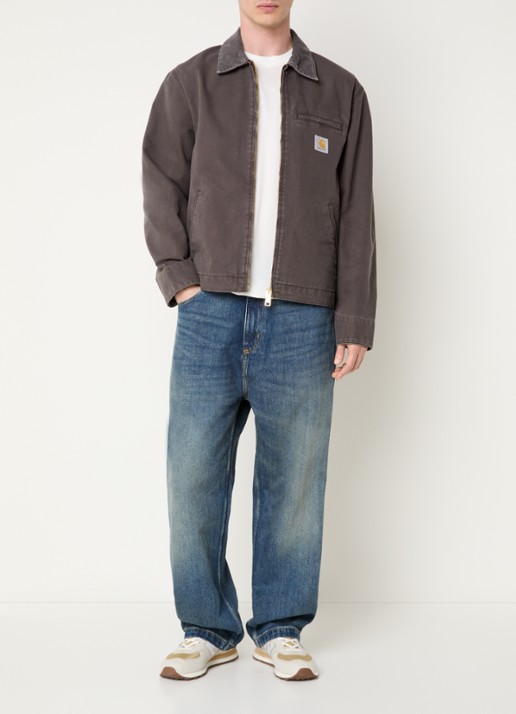 Carhartt WIP Detroit jack met details van corduroy - voorkant 4 taupe