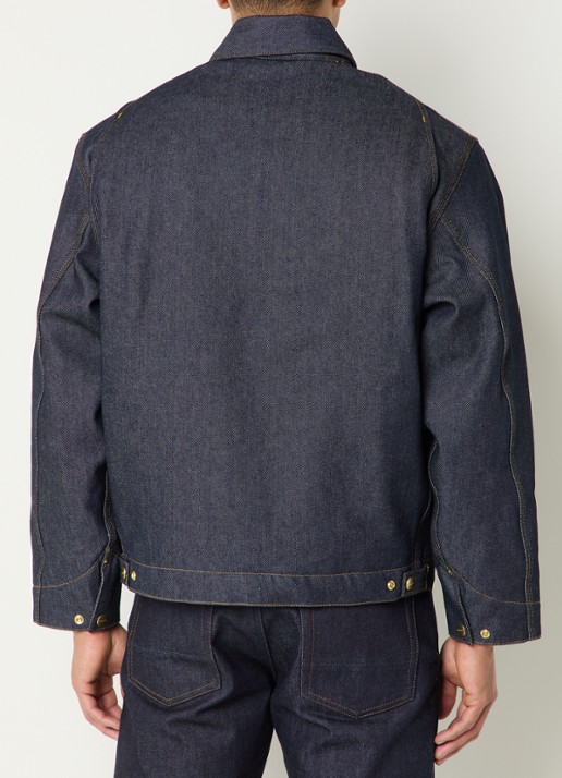 Carhartt WIP Detroit spijkerjas met steekzakken en logo - achterkant indigo