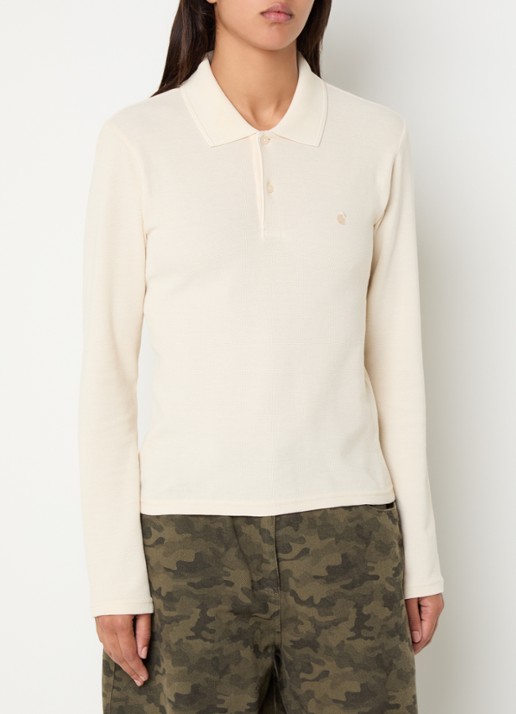 Carhartt WIP Dora regular fit polo met structuur