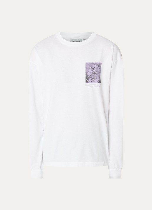 Carhartt WIP Emerge longsleeve met print - voorkant wit