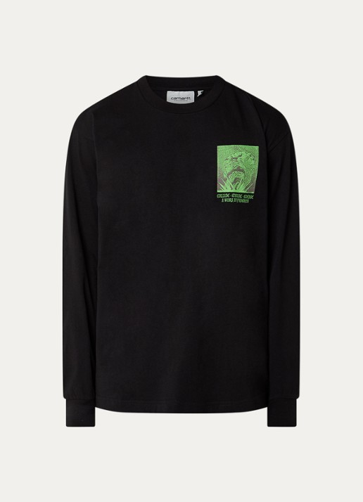 Carhartt WIP Emerge longsleeve met print - voorkant 2 zwart
