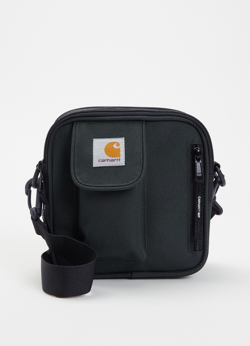Carhartt WIP Essentials Small crossbodytas met logo - voorkant groen