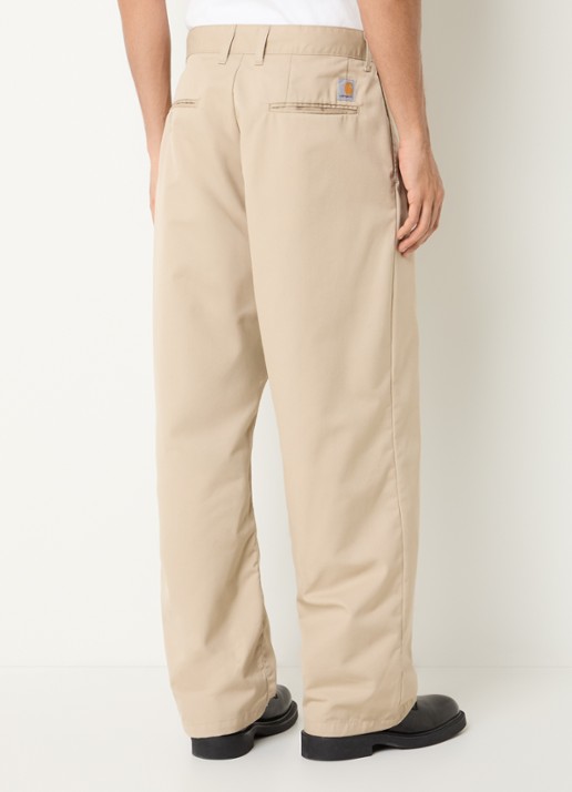 Carhartt WIP Evan loose fit broek met steekzakken - achterkant beige