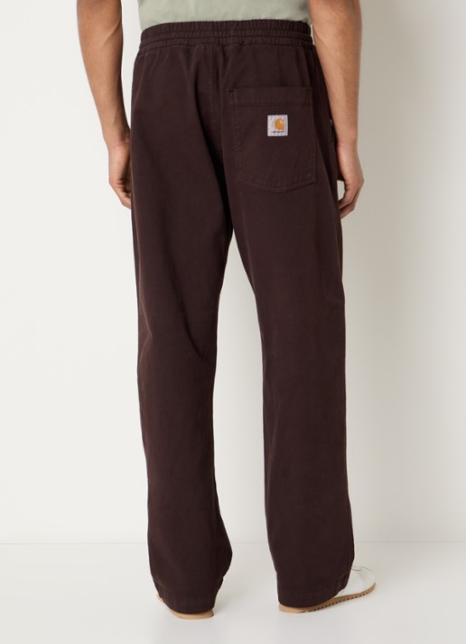 Carhartt WIP Floyde straight fit broek met steekzakken - achterkant 5 bruin