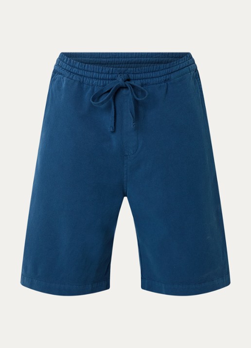 Carhartt WIP Floyde straight fit korte broek met steekzakken - voorkant 3 indigo