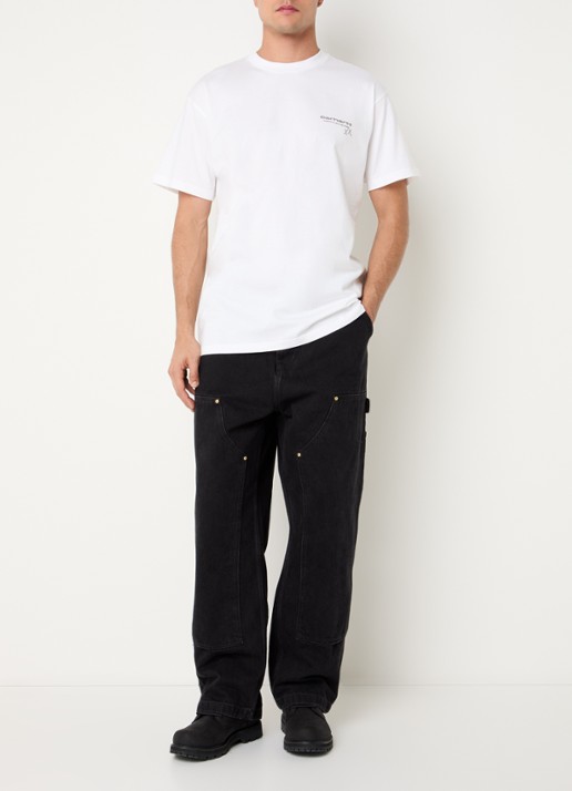 Carhartt WIP Garble T-shirt met logoprint - voorkant 3 wit