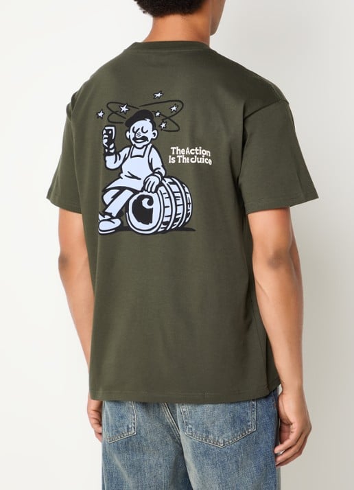 Carhartt WIP Grape Picker T-shirt met logo- en backprint