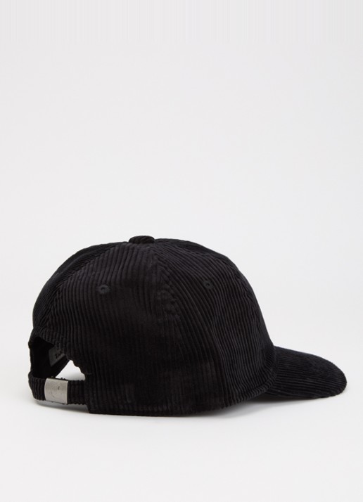 Carhartt WIP Harlem pet van corduroy met logoborduring - detail zwart
